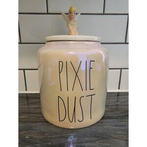 Rae Dunn/Disney - Tinker Bell "Pixie Dust" - Iridescent Pink Canister/Cookie Jar